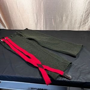Filson wool pants and suspenders sz 36